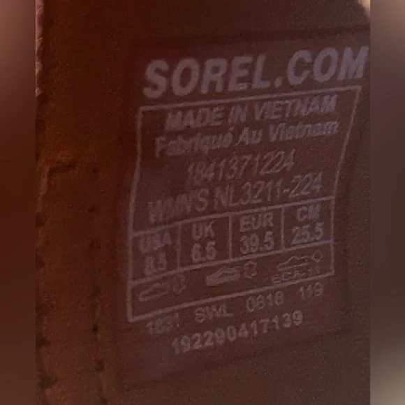 Sorel Ella Slip On Camel Brown Size 8.5  New with one spot on shoe. - Picture 7 of 12